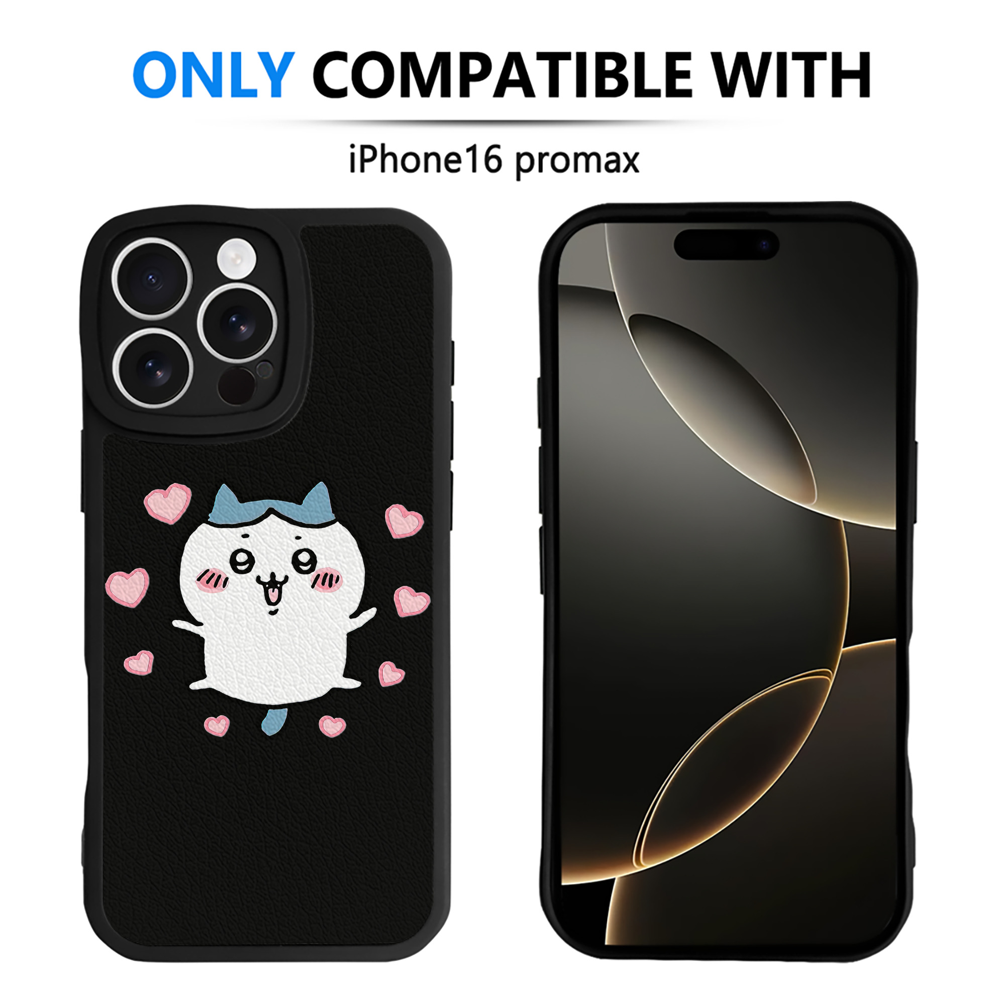 （画像用） ちいかわ ハチワレ Chii-kawa hachiware 【iPhone 16シリーズ対応】シリコンスマホケース（レザー調） 材質：シリコン